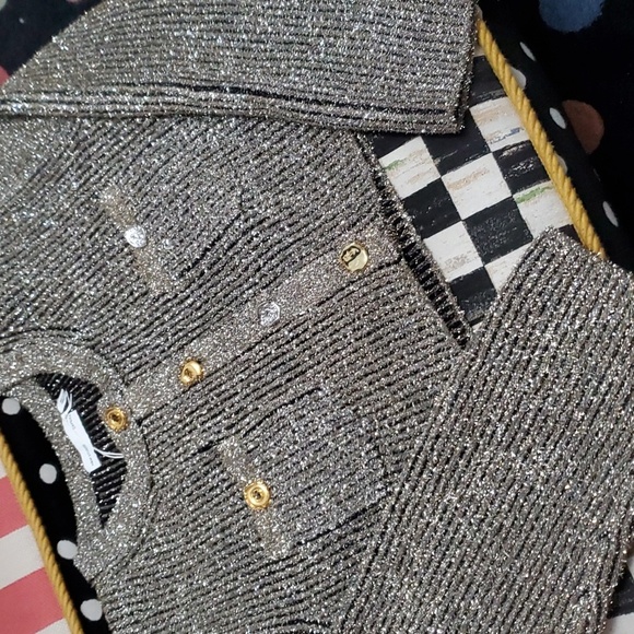 H&M Cropped Metallic Cardigan - Picture 7 of 11